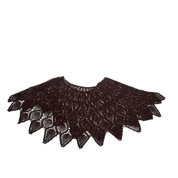 Women’s One Size Handmade Crochet Knit Poncho Cover Up Top Open Sweater - Picture 9 of 12